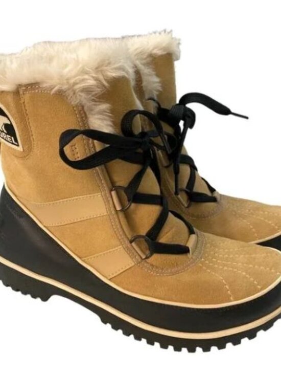 New Sorel Tivoli II Winter Lace Up Faux Fur Trim Boots Women's Size 7.5 #NWOT - Picture 1 of 5